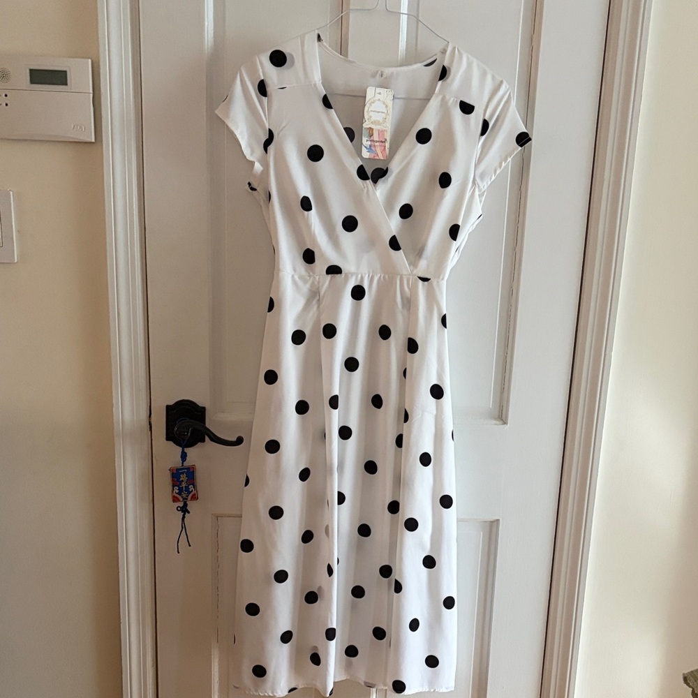 White Polka Dot Dress